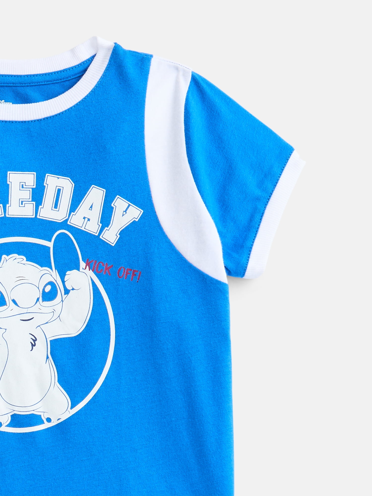 Stitch Girls Graphic Game Day Tee with Short Sleeves, Sizes 4-16
