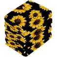 thumbnail image 4 of SKYSONIC Sunflower Cotton Washcloths Set of 4, Highly Absorbent Soft Fingertip Towel for Bathroom, Gym, Hotel and Spa, 12 x 12 Inch, 4 of 7