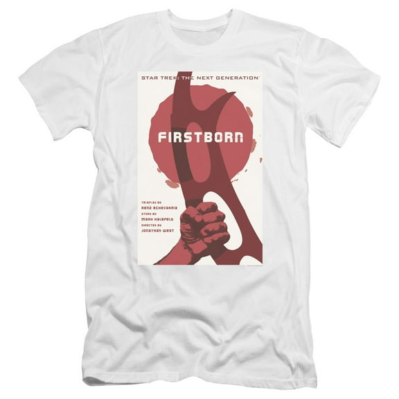 Star Trek Tng Season 7 Episode 21 Premium Canvas Adult Slim Fit 30/1 T-Shirt White