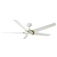 thumbnail image 4 of Lucid Indoor Outdoor 5-Blade Smart Ceiling Fan 62in with 3000K LED and Remote Control - 62 Soft Brass Arms/Matte White, 4 of 5