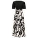 thumbnail image 3 of Vestido de Manga Corta de Primavera de Impresión de Cintura Alta Cuello Redondo Vestido Casual, Vestido de Manga Corta de Moda de Poliéster para Mujeres, Lavado de Manos Verano, 3 of 8