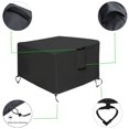 thumbnail image 2 of Square Fire Pit Cover, Heavy Duty Waterproof Outdoor Protection for Your Propane Fire Pit/Table, Custom Fit 28" L x 28" W x 25" H, All Weather Resistant, Square Fire Pit Cover for, 2 of 5
