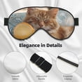 thumbnail image 4 of Goofa Relaxing Cat With Orange Juice Printed Sleep Eye Mask for Men Women, Zero Eye Pressure Sleeping Mask, Light Blocking Night Blindfold, Soft Eye Shade Cover, 4 of 7