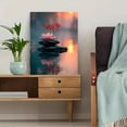 thumbnail image 5 of Buddhist Meditation Canvas Print, Lotus Zen Garden Painting, Religious Serene Wall Decor for Home Office, 5 of 8
