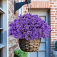 thumbnail image 3 of Scidweet 24 Bundles Fake Flowers Outdoor, Artificial Plants Faux Flowers Spring Summer Outside for Home Garden Porch Window Box Decorations, Purple, 3 of 6