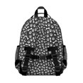 thumbnail image 3 of Black Dog Paw Footprint Bone Backpack for School,Cute School Bag,Schoolbag with Adjustable Shoulder Straps & Padded Back,15.25"x11.5"x5.25", 3 of 6