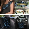thumbnail image 3 of Uorisanigo Starry Butterfly Car Seat Covers Set for Women,Auto Seat Cover Includes Steering Wheel Cover Seat Belt Pad Car Storage Bag Air Vent Pouch Coasters Mirror Cover Keychain, 15 pcs Set, 3 of 7