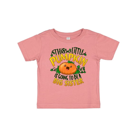 Inktastic This Little Pumpkin is Going to Be a Big Sister Girls Baby T-Shirt