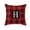 H, variant on SDJMa Red and Black Buffalo Check Plaid Pillow Cover Farmhouse Home Decor Square Letter Monogram Throw Cushion Case for Car Couch Sofa 18 x 18 Inch Linen Pillowcase