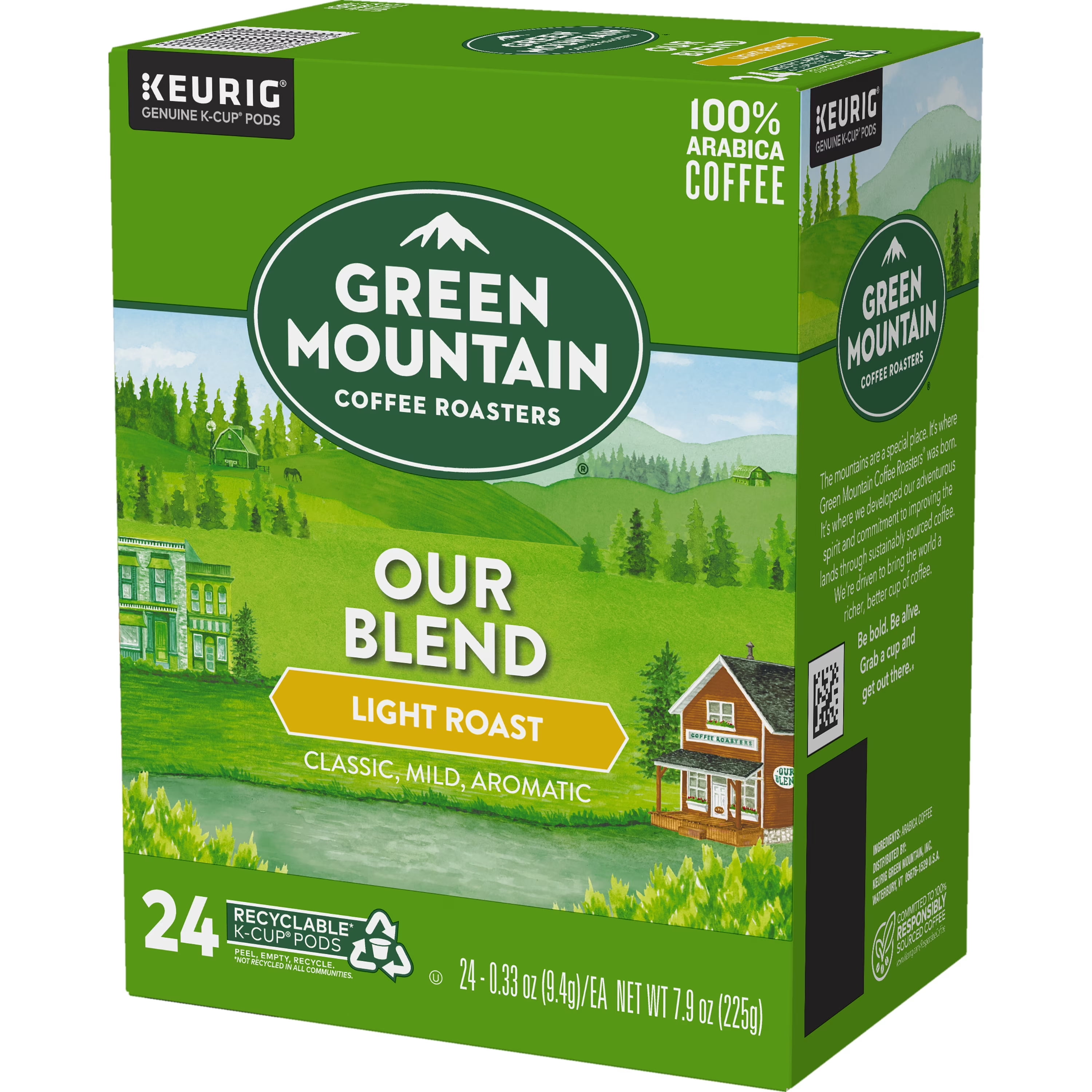 Green Mountain Coffee Our Blend K-Cup Pods, Light Roast, 24 Count for Keurig Brewers