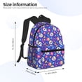 thumbnail image 2 of Pofeuu colorful Skull flower leaf Print Laptop Backpack Travel Canvas Backpack for School Lightweight and Comfortable Backpack College Backpack Schoolbag, 2 of 6