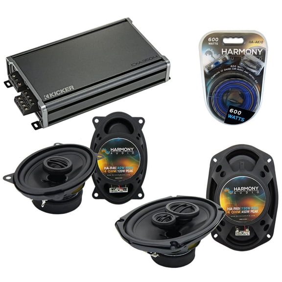 Fits Oldsmobile Alero 1999-2000 Speaker Upgrade Harmony Speakers & CXA360.4 Amp