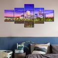 thumbnail image 1 of TISHIRON 5PCS Framed Canvas Wall Art Set,50"x24" Indianapolis Indiana Cityscape Canvas Art Decor, 1 of 7