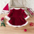 thumbnail image 3 of Okbabeha Newborn Baby Girl Christmas Outfit Clothes 0 3 6 9 12 18 24Month Velvet Romper Dress Onesie Bodysuit Xmas Dress Winter, 3 of 7
