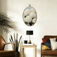 thumbnail image 3 of Oval Framed Wall Art Hydrangea 3D Texture White Flower Plant Botanical Floral White Canvas Wall Art Oval Vintage Wall Decor Prints Hanging Decor for Home Bedroom Living Room Office 8"x11.4", 3 of 7