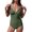 Green, variant on Women's Swimsuit V Neck Halter Mesh Splicing Back Strap Adjustable One Piece Swimsuit, Hot Pink S