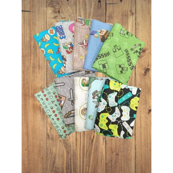 10 Half Yards -Assorted Video Game Half Yard Bundle