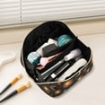 thumbnail image 2 of FORMRS Makeup Bag Travel Cosmetic Organizer for Women Fold Flat Zipper Pouch with Handle, Sun Moon and Stars Pattern, 2 of 8