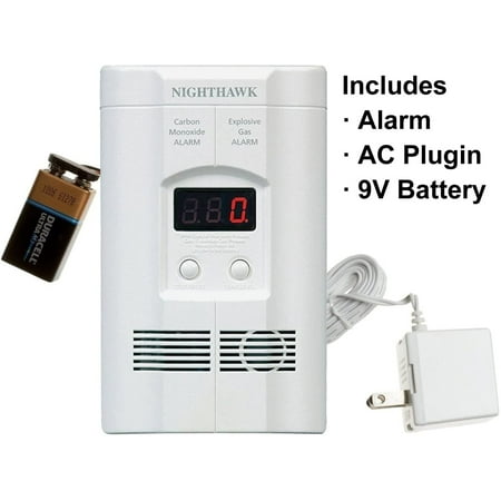 Kidde 900-0113-02, Nighthawk White, Digital Display AC Plug-in, Electrochemical Carbon Monoxide Alarm