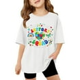 thumbnail image 2 of ibiyuan Autism Awareness Shirt Kid-Autism Acceptance Shirt Toddler Puzzle Short Sleeve Boy Heart Bow Tee Tops Girl,White, 2 of 9