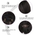 thumbnail image 2 of FELTECHELECTR Human Hair Bangs Air Slanted Bangs Wig Black Synthetic Material 1Pack, 2 of 6