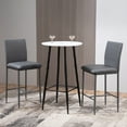 Boowill Counter Height Stools Set of 4 Modern PU Leather Bar Stools