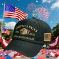 thumbnail image 4 of Eagle –United States 250th Anniversary Hat - Adjustable American Eagle Patriotic Cap for Men and Women (4Pcs, Black), 4 of 6