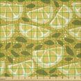 thumbnail image 2 of Ambesonne Lemon Print Fabric by the Yard Microfiber, Citrus Slices Summer, 10 Yards, Dark Yellow Mustard Fawn, 2 of 2