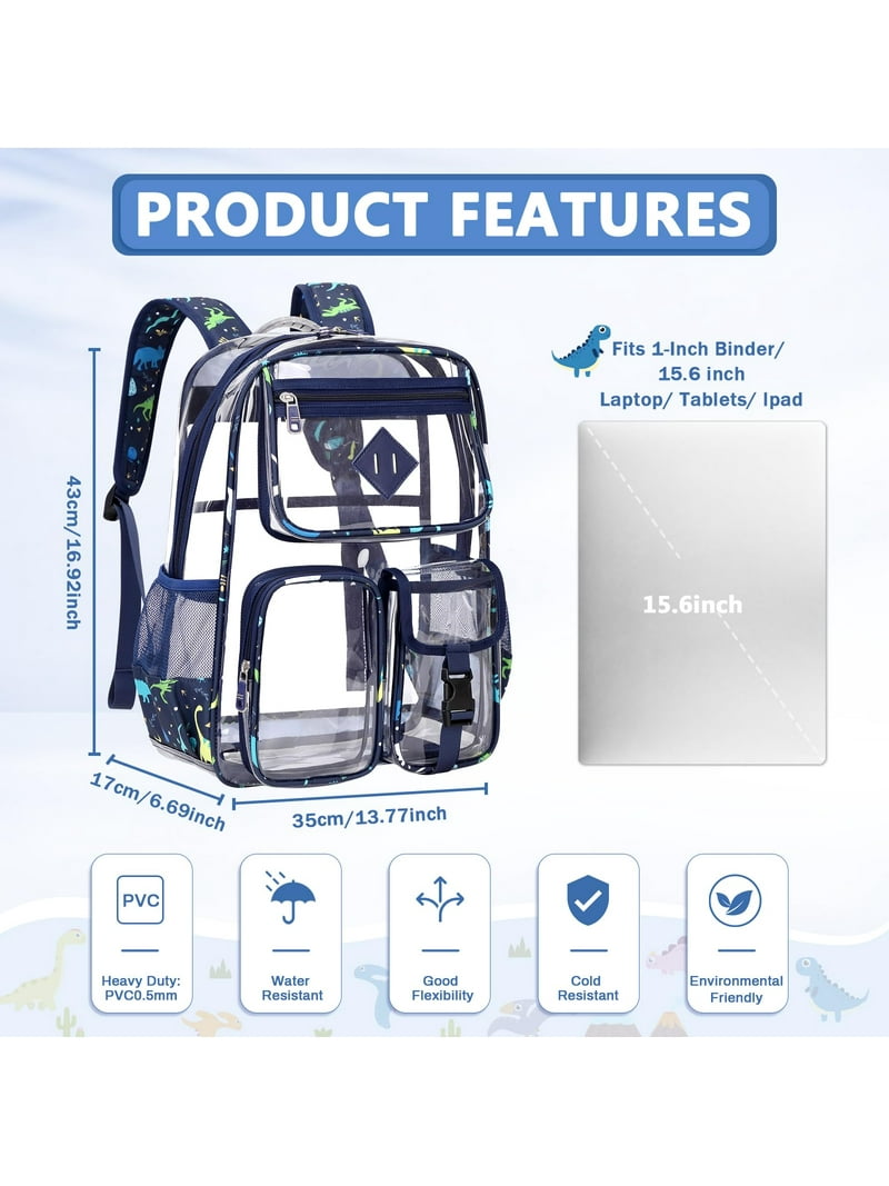 Sanmadrola Large Clear Backpack Heavy Duty Stadium Approved  display picture 2