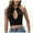 Black, variant on vigerkar Women's Sexy Backless Crop Tank Tops Deep V Neck Short Sleeve T-Shirts Slim Fit Y2K Tops Open Back Cami Tops Coffee, XL