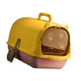 thumbnail image 2 of STARTIST Cat Litter Box with Lid Easy Cleaning Removable Portable Enclosed Cat Toilet Violet Yellow, 2 of 9
