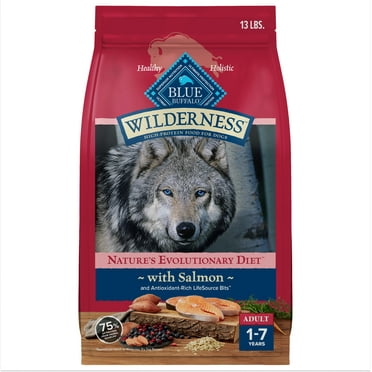 Blue Buffalo Wilderness Natural High-Protein Adult Dog Dry Food, Salmon Recipe, 13-lb.
