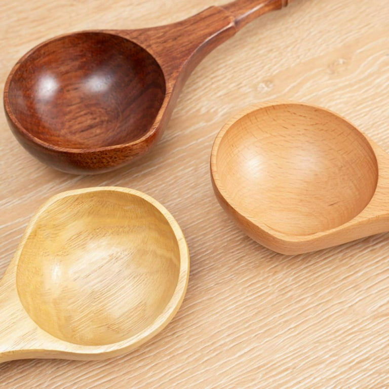 KesaPlan bath salt scoop wooden ladle spoon scoops for canisters flour scoop  ladles wooden cooking spoons