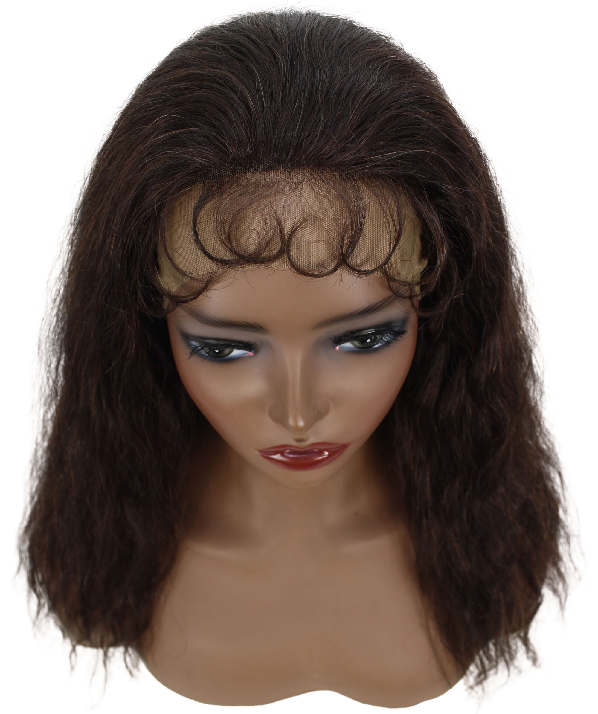 LUXLUXE Bianca 22-inches 100% Human Hair 3½"×13 HD Lace Wig, Heat Resistant Fiber, Multiple Color Option (NATURAL)