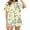 Yellow, variant on SwiftWear Chic Button up Pajams for Women Set Shirt Elastic Shorts Set with Stylish Floral Print, Soft Fabric Summer 2Piece Pjs Set