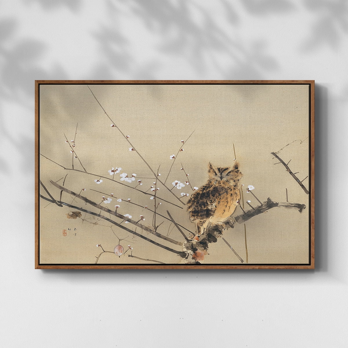 Vintage Landscape-MXVI By Wexford Home Framed in Walnut Wood Gallery Wrapped Canvas 27 in. x 41 in.
