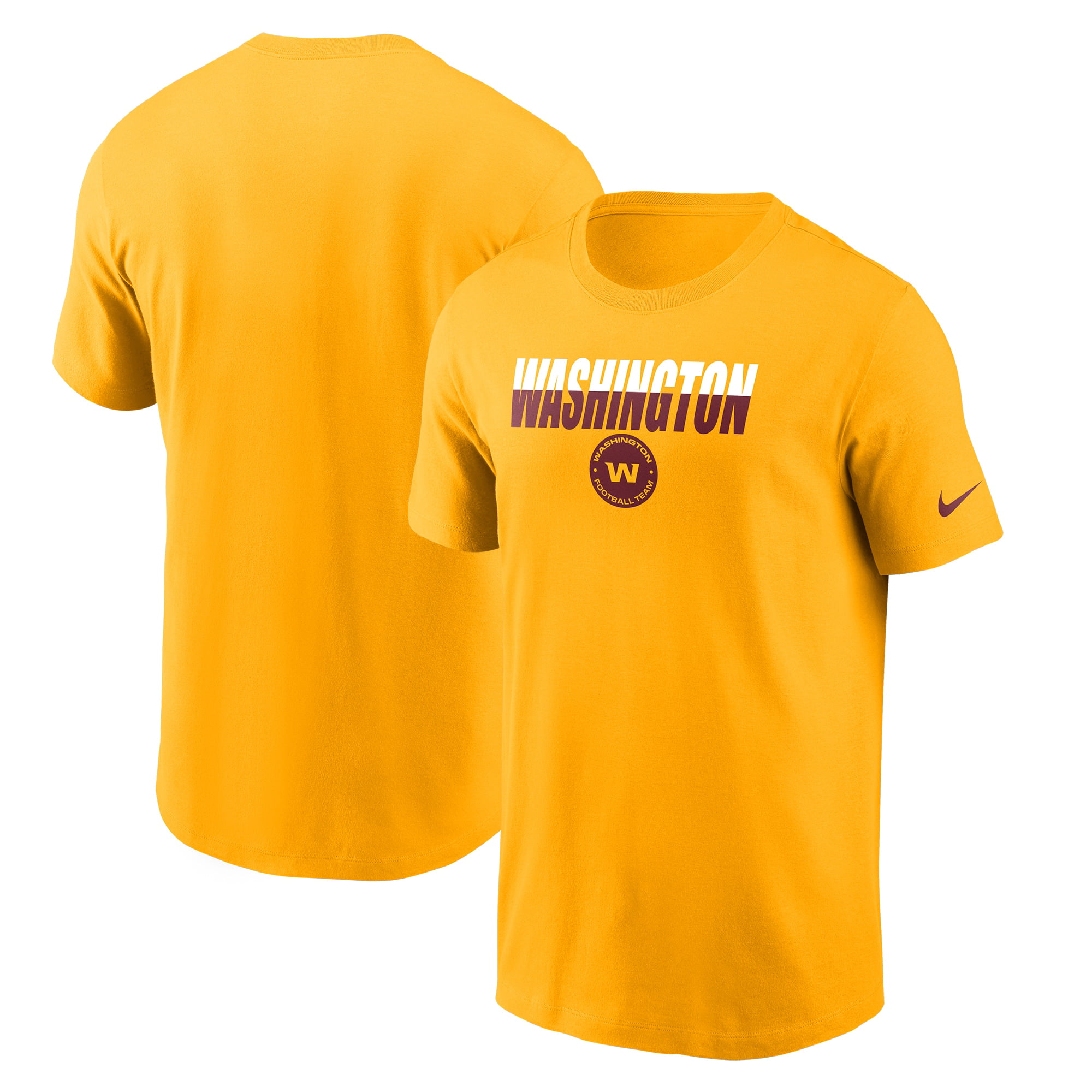 Washington Football Team Nike Split T-Shirt - Gold - Walmart.com ...