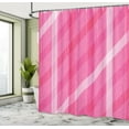 thumbnail image 4 of Ambesonne Pink Shower Curtain, Simple Modern Stripes Pattern, 69"Wx70"L, Dark Coral Hot Pink, 4 of 4