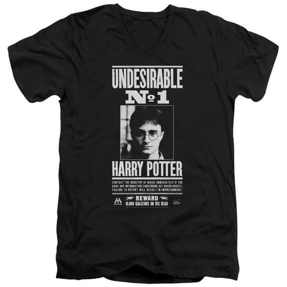 Harry Potter - Undesirable No 1 - Slim Fit V Neck Shirt - X-Large