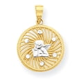 thumbnail image 1 of 10K Rhodium Plated Yellow Gold & Rhodium Angel Charm, 1 of 2