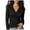 Black, variant on Wrap Tops for Women Long Sleeve Crossover Shirts V Neck Wrap Top Comfy Soft Slim Fitted Womens Blouses Dressy Casual Going Out Fall Fashion Clothes (Red, L)