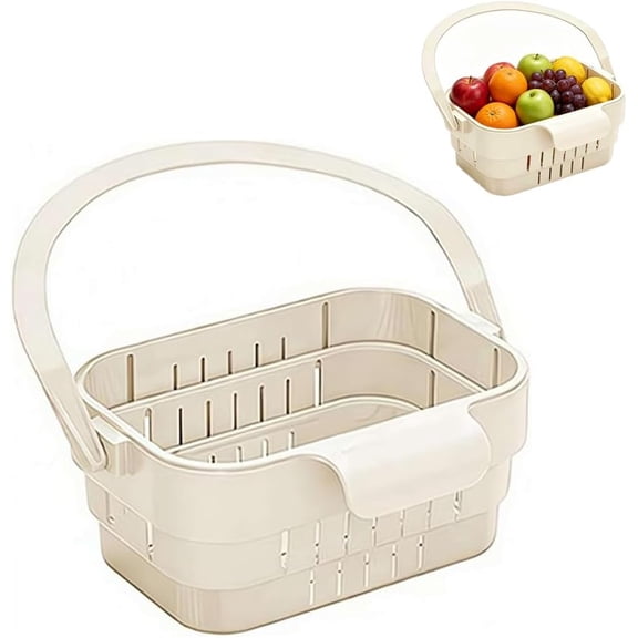 Foldable Hanging Sink Drain Basket Stretchable Kitchen Colander with Flip Cover Space Saving Food Strainer, Multi-functional Faucet Storage Rack Draining for Fruits Vegetables Utensils