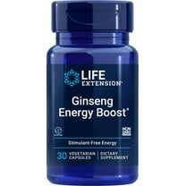 Life Extension Ginseng Energy Boost - Power, Stress Release & General Health - Gluten-Free, Non-GMO - 30 Vegetarian Capsules