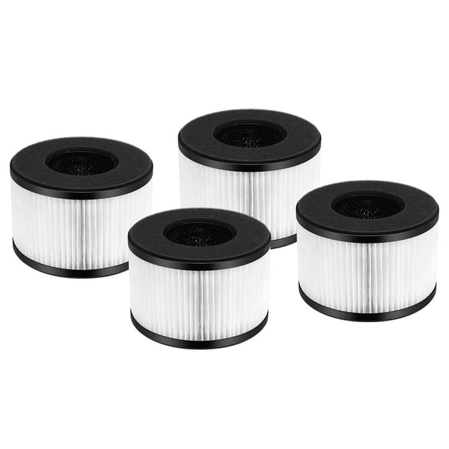 4 Pack BS-03 HEPA Replacement Filter for PARTU BS-03 Part U, Part X and Slevoo BS-03 Air Purifier, 3-in-1 filtration with HEPA Filter, Activated Carb