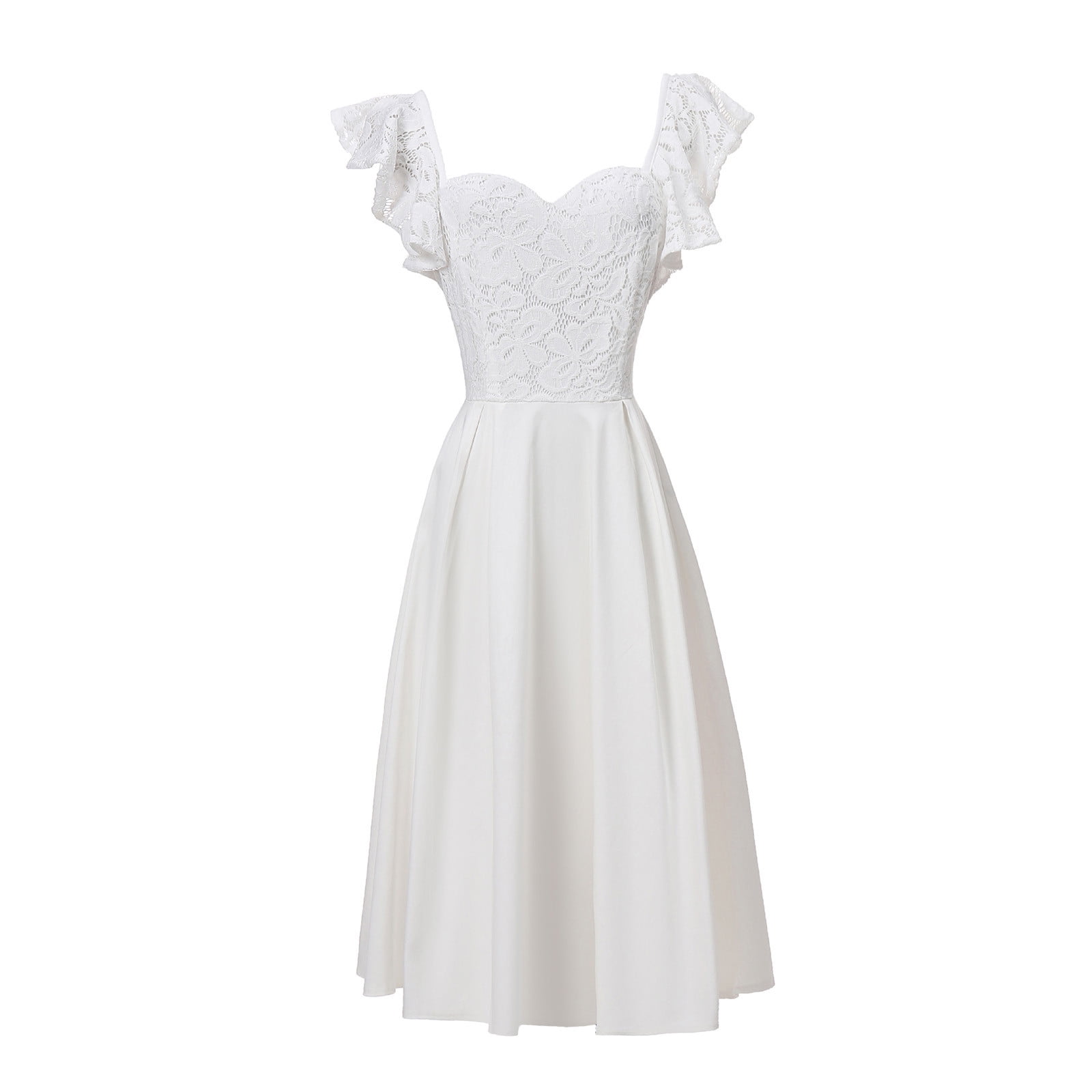 Cute Puff Short Sleeve Floral Midi Dress Womens Ireland | Ubuy