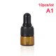 thumbnail image 1 of 10 Uds 1/2/3/5ml frasco cuentagotas de vidrio ámbar vacío con pipeta aceites esenciales recargables botella de viaje contenedor maquillaje Gao Jinjia LED, 1 of 2
