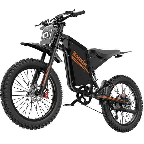 Peak 3000W Electric Dirt Bike for Adults,60V 35Ah Removable Battery,Max 45mph & 100Miles Electric Motorcycle ,25’’ Fat Tire Mountain Bike UL2849