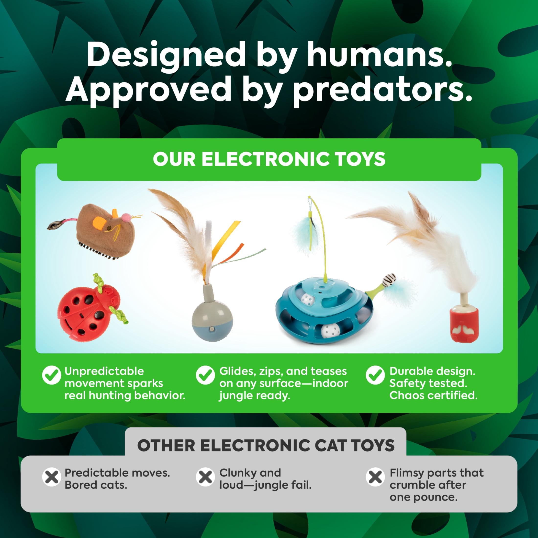 Instincts by SmartyKat Twinkle Tipper Electronic Light Ball Cat Toy