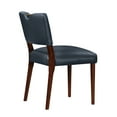 thumbnail image 4 of DeeHome Bryson Midnight Blue Faux Leather Dining Chair - Set of 2, 4 of 9