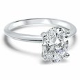 thumbnail image 3 of HeartsAndYou 2.2ct Oval Cut Moissanite Engagement Ring for Women Solitaire Promise 18k White Gold over Silver, 3 of 7